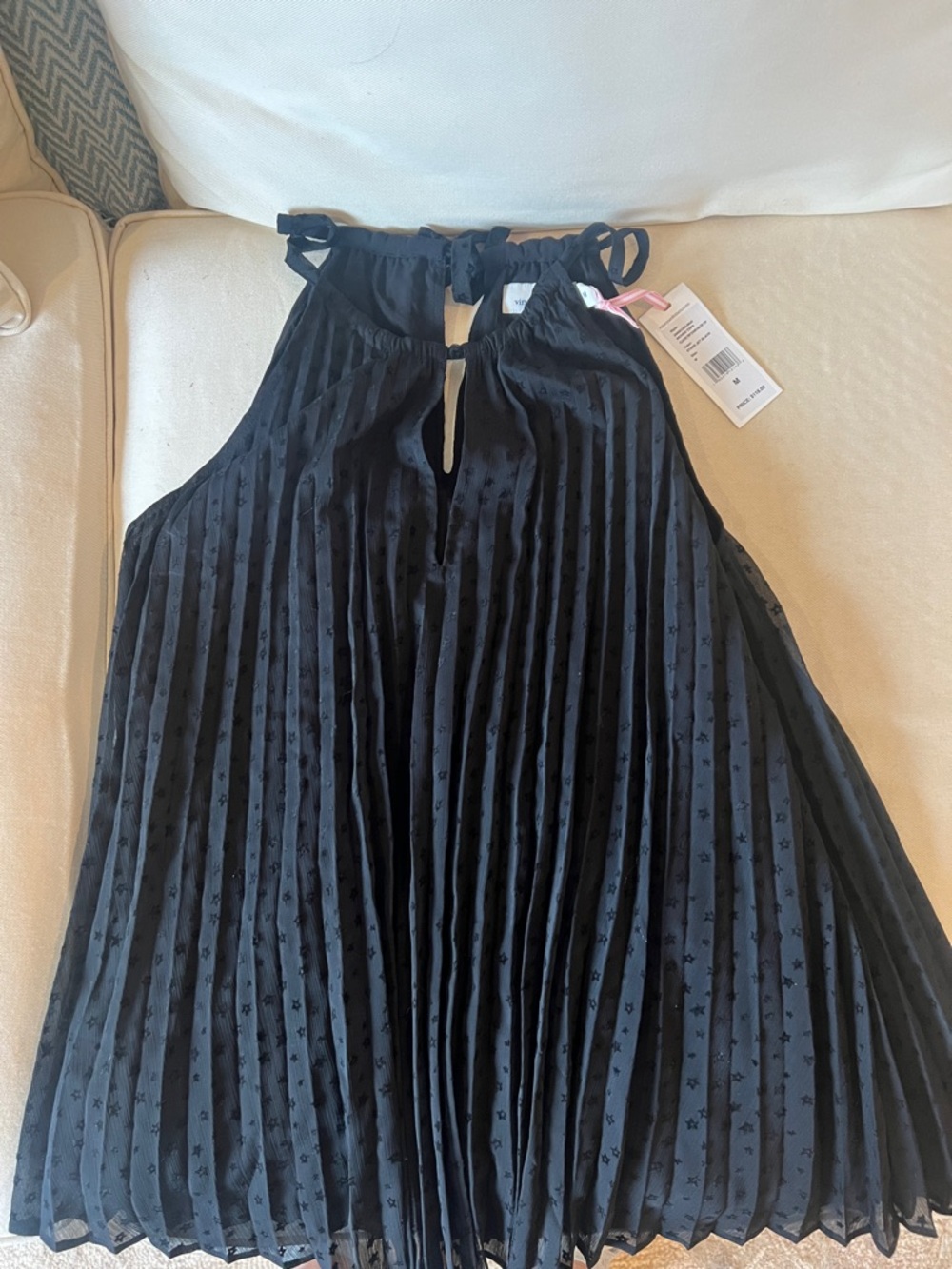 Black Pleated Halter top
